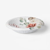 雪のエレガントラブウィンターレッドブライダルシャワー ペーパーボウル (傾斜あり)