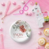 雪のエレガントラブウィンターレッドブライダルシャワー ペーパーボウル (パーティー)