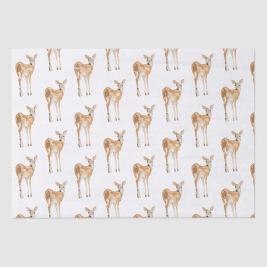 雪のエレガント冬の動物ドディアディアーティッシュペーパー 薄葉紙 (正面)
