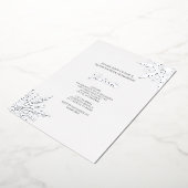 雪のエレガント結晶ウィンターキンセアニラ 箔招待状 (回転した状態)