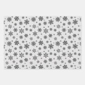 雪のエレガント結晶クリスマス冬の休日のラップ ラッピングペーパーシート (正面2)