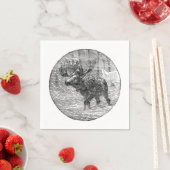 雪のエンブレムでムース スタンダードカクテルナプキン (インサイチュ)