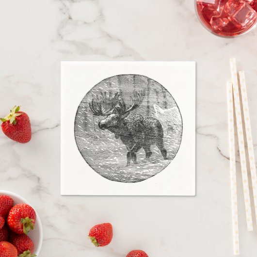 雪のエンブレムでムース スタンダードカクテルナプキン (インサイチュ)