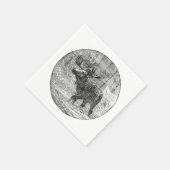 雪のエンブレムでムース スタンダードカクテルナプキン (角)