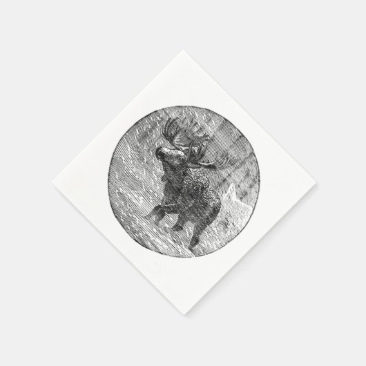 雪のエンブレムでムース スタンダードカクテルナプキン (角)