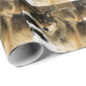 雪のオオカミ ラッピングペーパー (ロールコーナー)