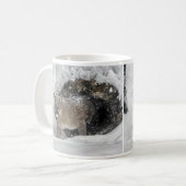 雪のオオヤマネコ コーヒーマグカップ (正面左)