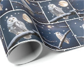 雪のオオワシと雪の結晶 ラッピングペーパー (ロールコーナー)