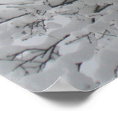 雪のオークの木ポスター ポスター (角)