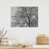 雪のオークの木ポスター ポスター (キッチン)