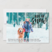 雪のオーバーレイをフルブリードフォト シーズンカード (正面)