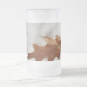 雪のカシの葉 フロストグラスビールジョッキ (中央)