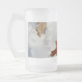 雪のカシの葉 フロストグラスビールジョッキ (左)