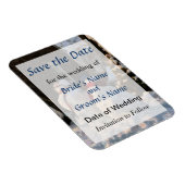 雪のカップルの日付を保存 マグネット (右側)