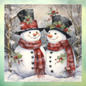 雪のカップルの窓が貼り付く ウィンドウサイン (シート3)