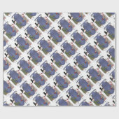 雪のカップル ラッピングペーパー (フラット)