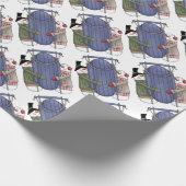 雪のカップル ラッピングペーパー (角)