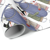 雪のカップル ラッピングペーパー (ロールコーナー)