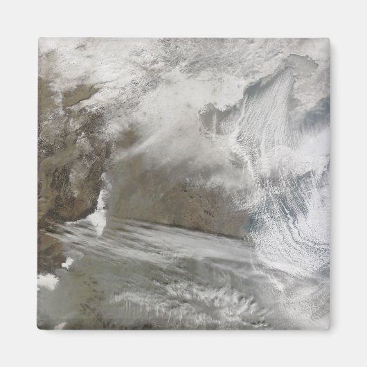 雪のカバーは薄氷を囲む マグネット (正面)