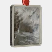 雪のカバーは薄氷を囲む メタルオーナメント (右)