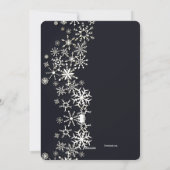 雪のカーテンの写真 ホリデーカード (裏面)