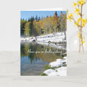 雪のカードで湖を早く潤す カード (黄色い花)