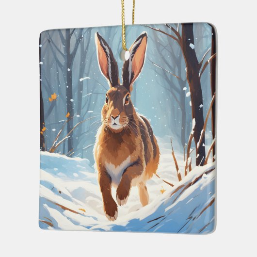 雪のキスをしたレベリー:ザ走サ セラミックオーナメント (左)