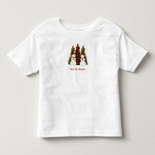 雪のキッズスワイシャツ トドラーTシャツ (正面)