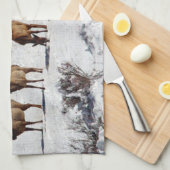 雪のキッチンタオルに浸す キッチンタオル (四つ折り)