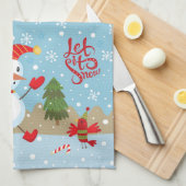 雪のキッチンタオルB キッチンタオル (四つ折り)