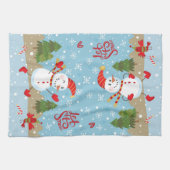 雪のキッチンタオルB キッチンタオル (横)