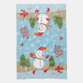 雪のキッチンタオルB キッチンタオル