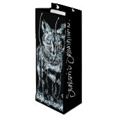 雪のキツネ ワインギフトバッグ (裏面アングル)