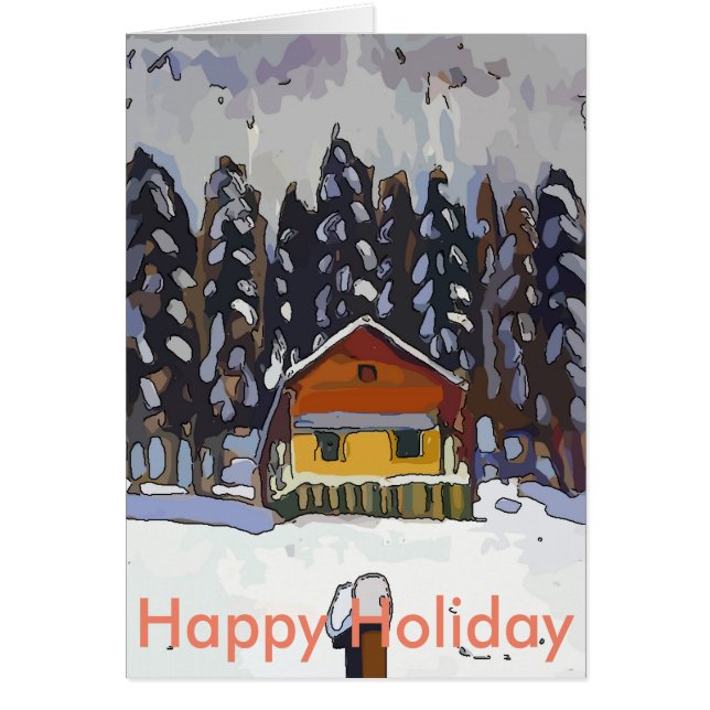 雪のキャビン (正面)