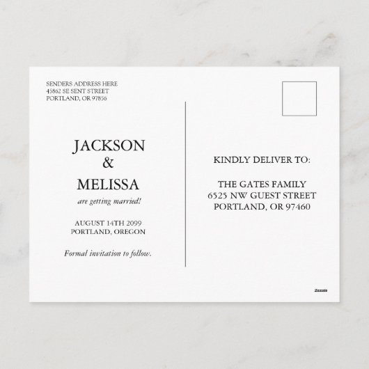 雪のキャンドルライトフロストエバーグリーン シーズンポストカード (裏面)