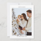 雪のキュートなサンタクリスマスフォトカード 招待状 (裏面)