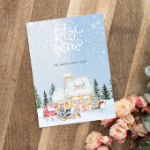 雪のキュートなサンタ クリスマス フォト カード