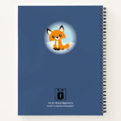 雪のキュートな狐のノート ノートブック (裏面)
