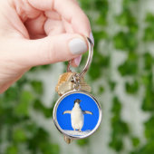 雪のキーチェーンにペンギン キーホルダー (手)