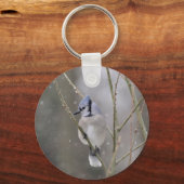 雪のキーチェーンのBluejay キーホルダー (正面)