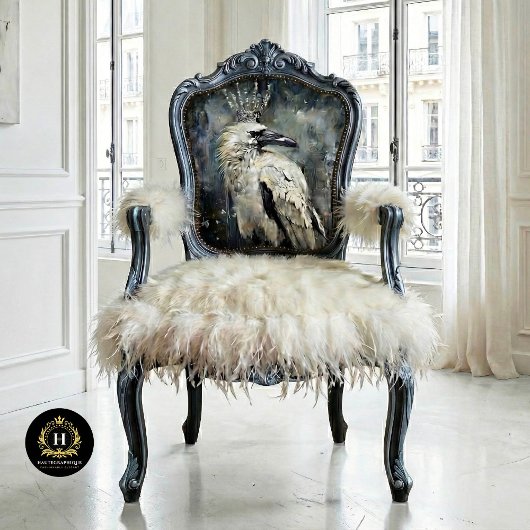 雪のクイーンウィンターレイヴンのデコパージュ 薄葉紙