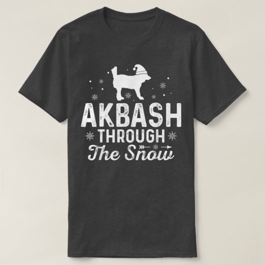 雪のクリスマスおもしろい新年Dをアクバシュ Tシャツ (デザイン正面)