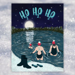雪のクリスマスと湖で泳ぐオープンウォーター シーズンポストカード<br><div class="desc">👉このワイルドスイミングクリスマスホリデーポストカードで顔にスマイルを置く！オープン水の泳ぐ人は、サンタハットを着た冬の湖にある。夜になると月と星が水面に映る。🔥私の約束 – このデザインは手描き要素を持ユニークつ（私の私！） – それは念頭に置いて設計されている🙏私の小さなビジネスをサポートしてくれてありがとうもし – あなたは好きなアイテムを望むもしか、私は任意の種類の描し、私に教えて欲しい</div>