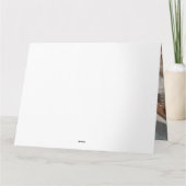 雪のクリスマスにアラスカンマラムート犬 カード (裏面)