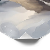 雪のクリスマスにウィートテリア犬 ポスター (コーナー)