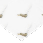 雪のクリスマスにウサギのトラック テーブルクロス (アングル)