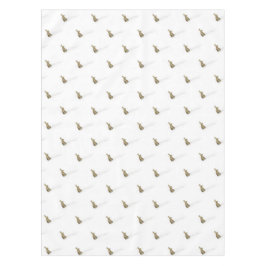 雪のクリスマスにウサギのトラック テーブルクロス