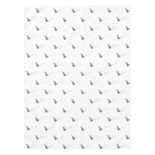 雪のクリスマスにウサギのトラック テーブルクロス (正面)