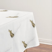 雪のクリスマスにウサギのトラック テーブルクロス (インサイチュ)