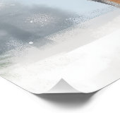 雪のクリスマスにオーストラリアの牛の犬 ポスター (コーナー)